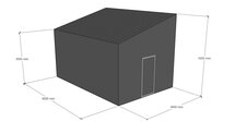 Lessenaarsdak loods 4x6m | Goothoogte 3,0m
