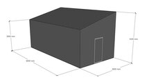 Lessenaarsdak loods 4x8m | Goothoogte 3,0m