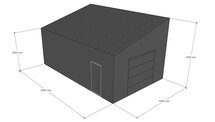 Lessenaarsdak loods 5x8m | Goothoogte 3,0m