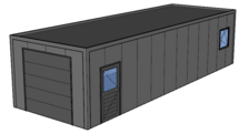 Platdak loods/ garage 4x12m | Goothoogte 3m | Vanaf € 28.640,- excl. BTW