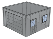 Platdak loods/ garage 5x5m | Goothoogte 3m | Vanaf € 21.166,- excl. BTW