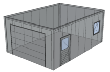 Platdak loods/ garage 5x7m | Goothoogte 3m | Vanaf € 23.939,- excl. BTW