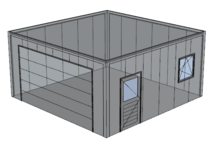Platdak loods/ garage 6x6m | Goothoogte 3m | Vanaf € 23.976,- excl. BTW