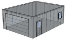 Platdak loods/ garage 6x8m | Goothoogte 3m | Vanaf € 27.007,- excl. BTW