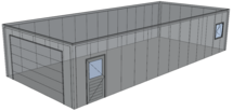 Platdak loods/ garage 6x14m | Goothoogte 3m | Vanaf € 36.684,- excl. BTW