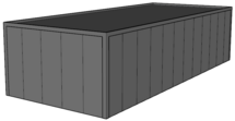 Platdak loods/ garage 5x12m | Goothoogte 3m | Vanaf € 31.033,- excl. BTW