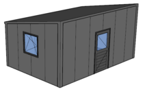 Lessenaarsdak loods/ berging 4x6m| Nokhoogte 3m | Vanaf € 14.339,- excl. BTW