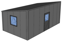 Lessenaarsdak loods/ berging 4x7m| Nokhoogte 3m | Vanaf € 15.477,- excl. BTW
