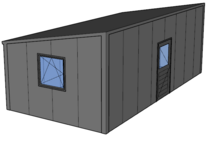 Lessenaarsdak loods/ berging 4x8m| Nokhoogte 3m | Vanaf € 16.607,- excl. BTW