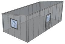Lessenaarsdak loods/ berging 4x8m| Nokhoogte 3m | Vanaf € 16.607,- excl. BTW