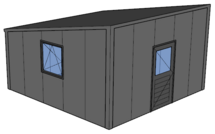 Lessenaarsdak loods/ berging 5x5m| Nokhoogte 3m | Vanaf € 14.421,- excl. BTW