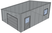 Lessenaarsdak loods/ garage 5x7m| Nokhoogte 3m | Vanaf € 18.911,- excl. BTW