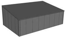 Lessenaarsdak loods/ garage 5x8m| Nokhoogte 3m | Vanaf € 19.897- excl. BTW