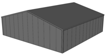 Zadeldak loods 12x12m | Goothoogte 3m | Vanaf 37.607,- excl. BTW