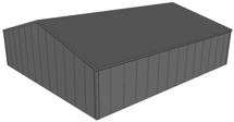 Zadeldak loods 12x14m | Goothoogte 3m | Vanaf 41.273,- excl. BTW