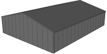Zadeldak loods 12x16m | Goothoogte 3m | Vanaf 45.460,- excl. BTW