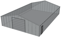 Zadeldak loods 12x18m | Goothoogte 3m | Vanaf 49.126,- excl. BTW