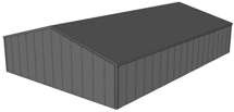 Zadeldak loods 12x18m | Goothoogte 3m | Vanaf 49.126,- excl. BTW