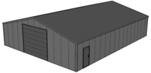 Zadeldak loods 12m breed | Maatwerk