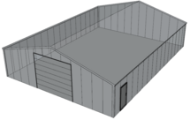 Zadeldak loods 12m breed | Maatwerk