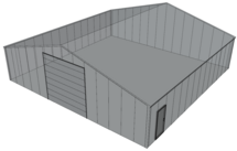 Zadeldak loods 14x14m | Goothoogte 3m | Vanaf € 46.570,- excl. BTW