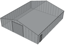 Zadeldak loods 14x16m | Goothoogte 3m | Vanaf € 50.710,- excl. BTW