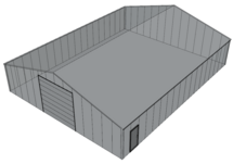 Zadeldak loods 14x18m | Goothoogte 3m | Vanaf € 54.849,- excl. BTW