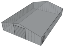 Zadeldak loods 14x20m | Goothoogte 3m | Vanaf € 60.111,- excl. BTW