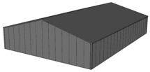 Zadeldak loods 14x20m | Goothoogte 3m | Vanaf € 60.111,- excl. BTW