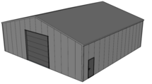 Zadeldak loods 14x14m | Goothoogte 4m | Vanaf € 54.591,- excl. BTW