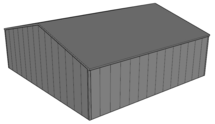 Zadeldak loods 14x14m | Goothoogte 4m | Vanaf € 54.591,- excl. BTW