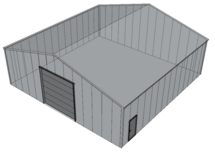 Zadeldak loods 14x14m | Goothoogte 4m | Vanaf € 54.591,- excl. BTW