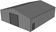Zadeldak loods 14x16m | Goothoogte 4m | Vanaf € 59.649,- excl. BTW