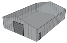 Zadeldak loods 14x20m | Goothoogte 4m | Vanaf € 70.888,- excl. BTW
