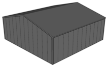 Zadeldak loods 12x12m | Goothoogte 4m | Vanaf 43.890,- excl. BTW