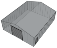 Zadeldak loods 12x14m | Goothoogte 4m | Vanaf 48.376,- excl. BTW