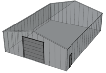 Zadeldak loods 12x16m | Goothoogte 4m | Vanaf 53.382,- excl. BTW