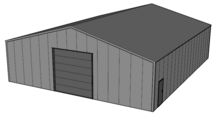 Zadeldak loods 15x18m | Goothoogte 4m | Vanaf € 69.200,- excl. BTW