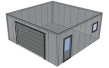 Platdak loods/ garage 7x7m| Goothoogte 3m | Vanaf € 27.096,- excl. BTW