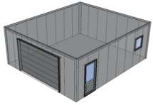 Platdak loods/ garage 7x8m | Goothoogte 3m | Vanaf € 28.709,- excl. BTW