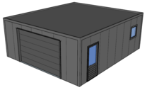 Platdak loods/ garage 7x8m | Goothoogte 3m | Vanaf € 28.709,- excl. BTW