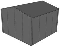 Zadeldak berging 4x4m | Goothoogte 2,2m | Vanaf € 13.783,- excl. BTW