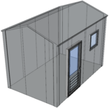 Zadeldak berging 2,5x4m | Goothoogte 2,5m | Vanaf € 7.138,- excl. BTW
