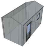 Zadeldak berging 2,5x5m | Goothoogte 2,5m | Vanaf € 7.767,- excl. BTW