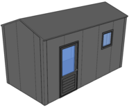 Zadeldak berging 2,5x5m | Goothoogte 2,5m | Vanaf € 7.767,- excl. BTW