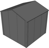 Zadeldak berging 3x3m | Goothoogte 2,5m