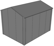 Zadeldak berging 3x4m | Goothoogte 2,5m