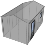 Zadeldak berging 3x5m | Goothoogte 2,5m