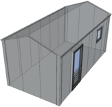 Zadeldak berging 3x6m | Goothoogte 2,5m