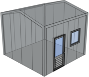 Zadeldak berging 4x4m | Goothoogte 3m|